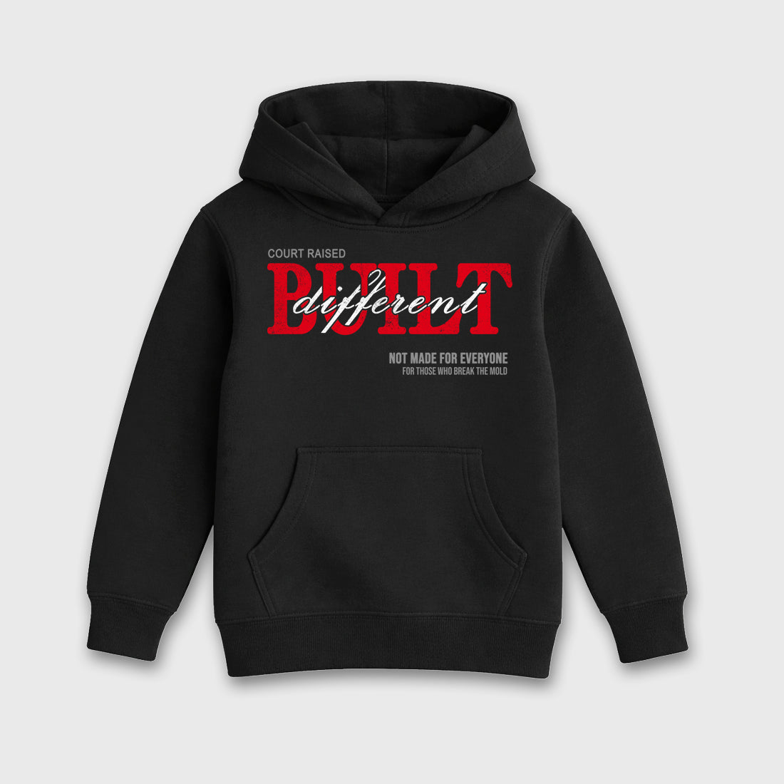 Vintage Built Different affordable baby and kids t-shirt designed to match the Air Jordan 4 Toro Bravo, featuring coordinated Black 2 options for the perfect little sneakerhead streetwear look.