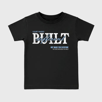 Sneaker match tees – Sneaker Tees To Match Air Jordan 5 White Metallic Shoes – Vintage Built Different Kids T-Shirt Black 2
