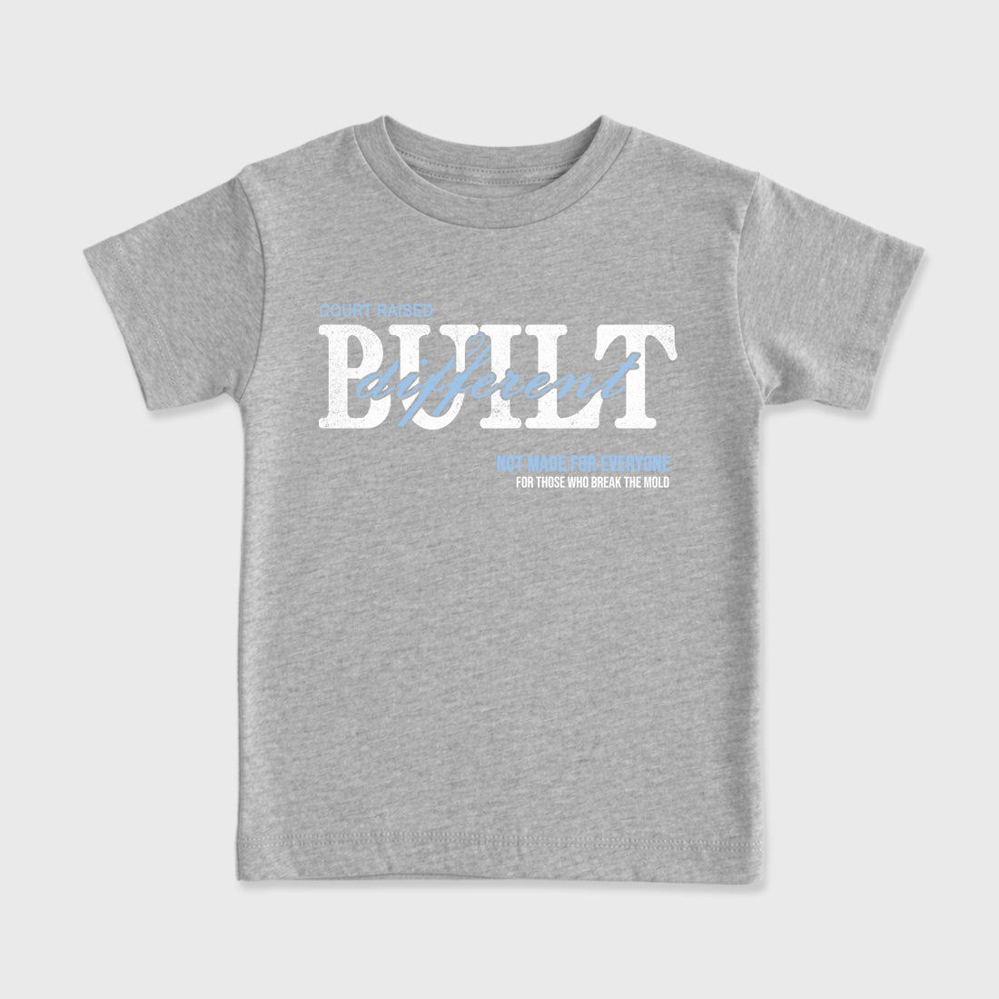 Sneaker match tees – Sneaker Tees To Match Air Jordan 5 White Metallic Shoes – Vintage Built Different Kids T-Shirt Heather Grey 2