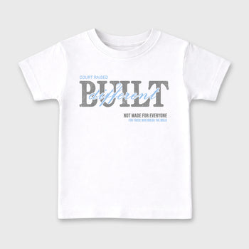 Sneaker match tees – Sneaker Tees To Match Air Jordan 5 White Metallic Shoes – Vintage Built Different Kids T-Shirt White 2
