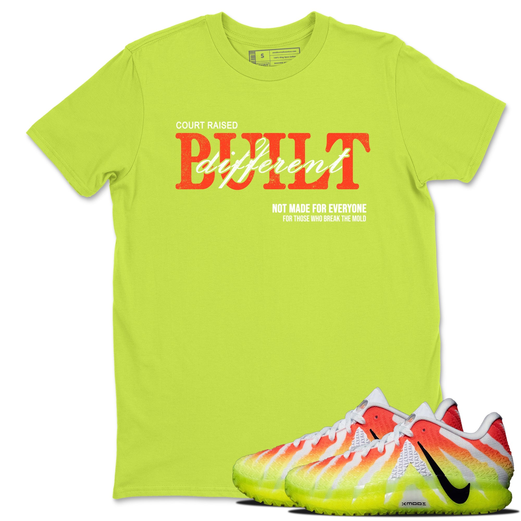 Sneaker match tees – Sneaker Tees To Match Nike JA 3 Under The Christmas Tree JA 3 'Snowed In'  Shoes – Vintage Built Different Tee Safety Green 1