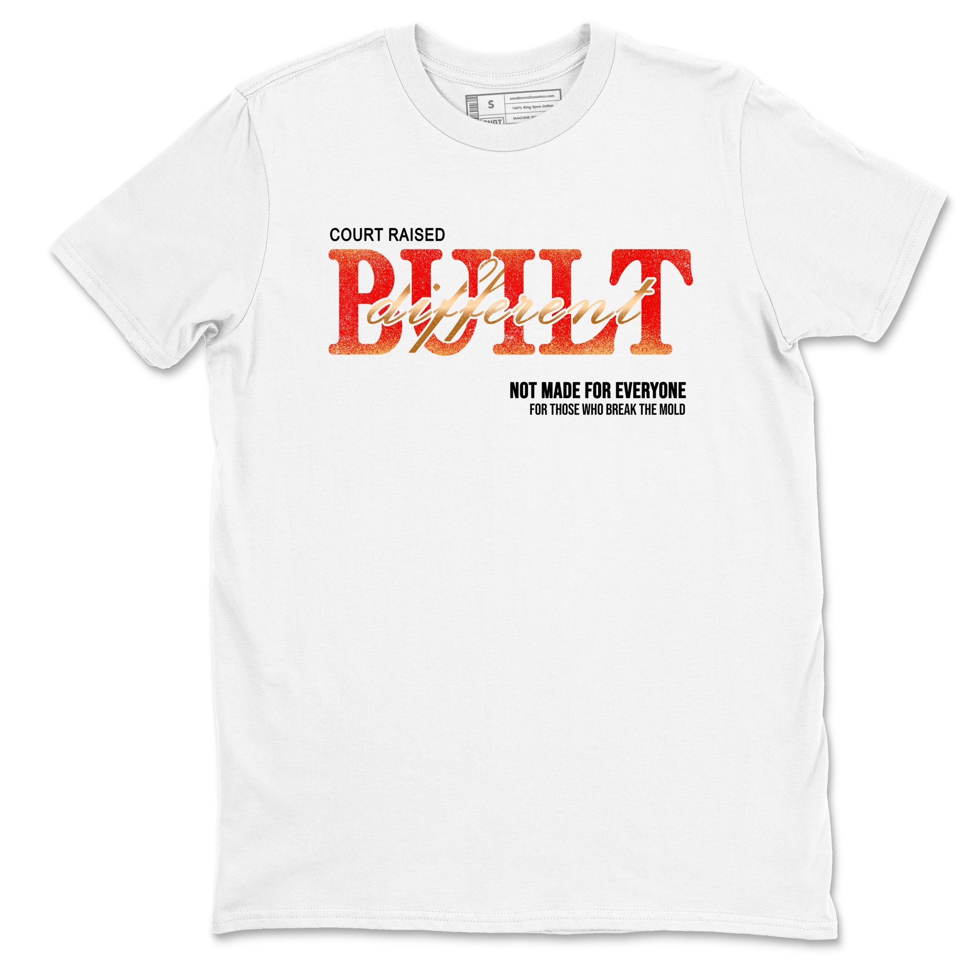 Sneaker match tees – Sneaker Tees To Match Nike KB 9 China Kobe 9 Low Proto EM University Red and Metallic Gold Shoes – Vintage Built Different Tee White 2