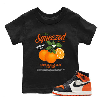 Sneaker match tees – Streetwear Graphic Tees Air Jordan 1 Shattered Backboard Sneakers – Vintage Citrus Club Kids Craphic T-Shirt Black 1