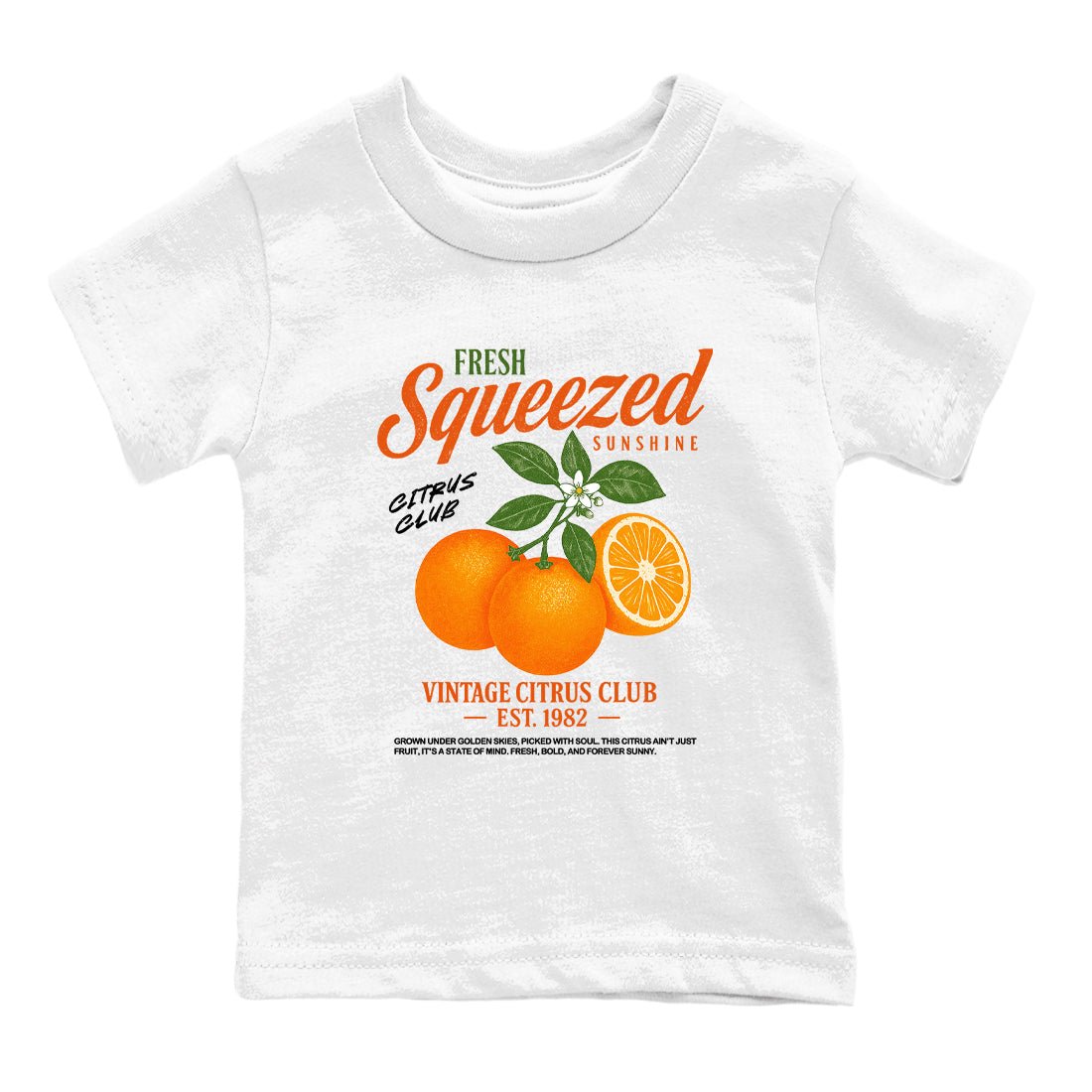 Sneaker match tees – Streetwear Graphic Tees Air Jordan 1 Shattered Backboard Sneakers – Vintage Citrus Club Kids Craphic T-Shirt White 2