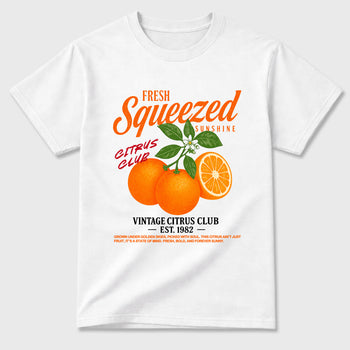 Sneaker match tees – Sneaker Tees To Match Air Jordan 3 Orange Citrus Shoes – Vintage Citrus Club Tee White 2