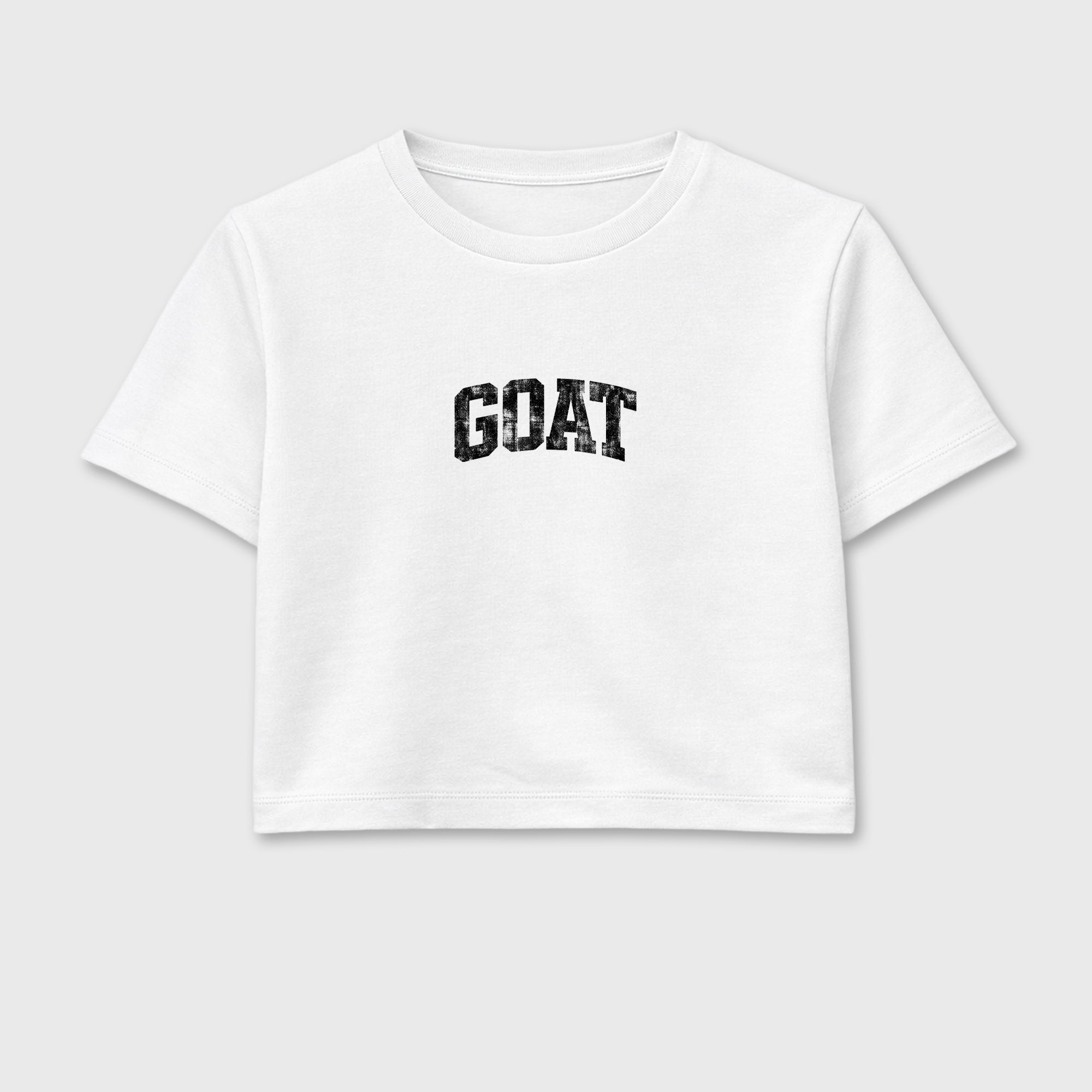 Sneaker match tees – Sneaker Tees To Match Air Jordan 1 Flight Club Shoes – Vintage Goat Crop T-Shirt White 2