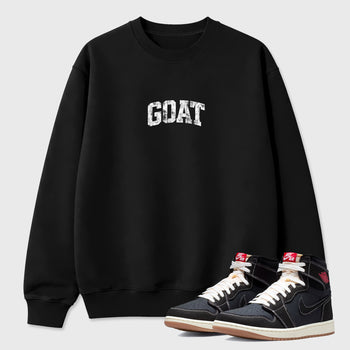 Sneaker match tees – Sneaker Tees To Match Air Jordan 1 Flight Club Shoes – Vintage Goat Tee Black 1