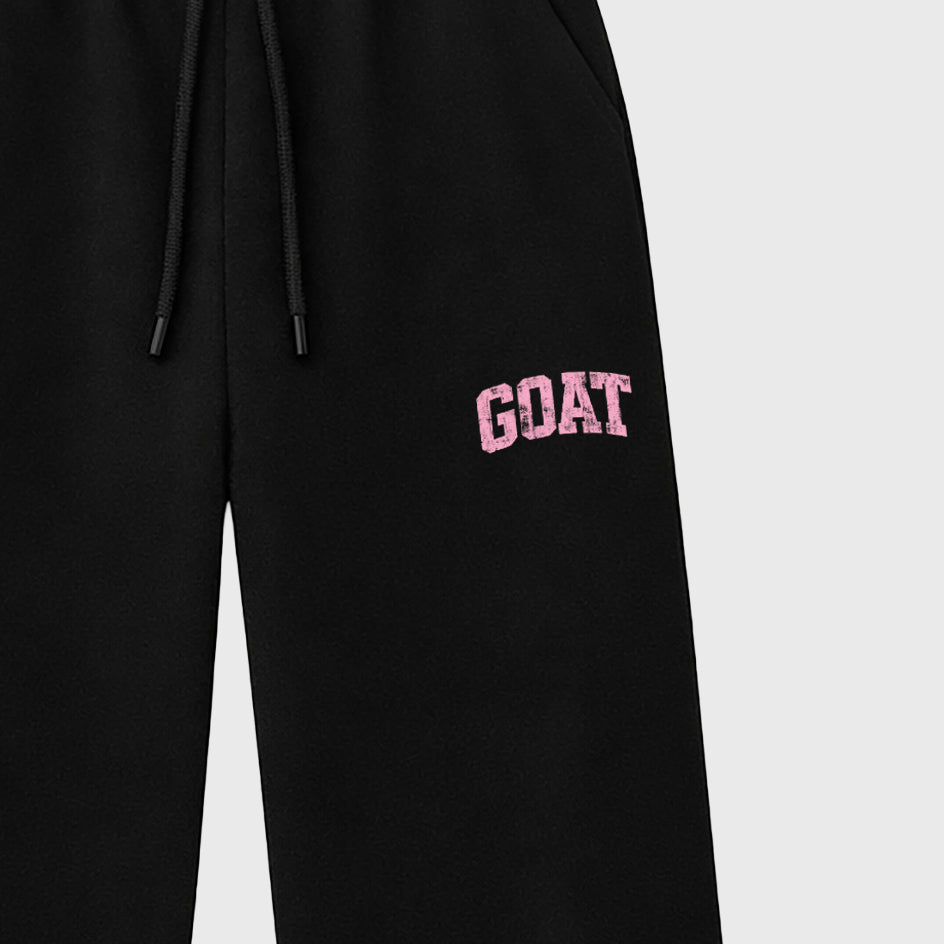 Unisex graphic sweatpants wide – Sneaker Tees To Match Air Jordan 1 Low OG x Travis Scott Tropical Pink Shoes – Vintage Goat sweatpants Black 2