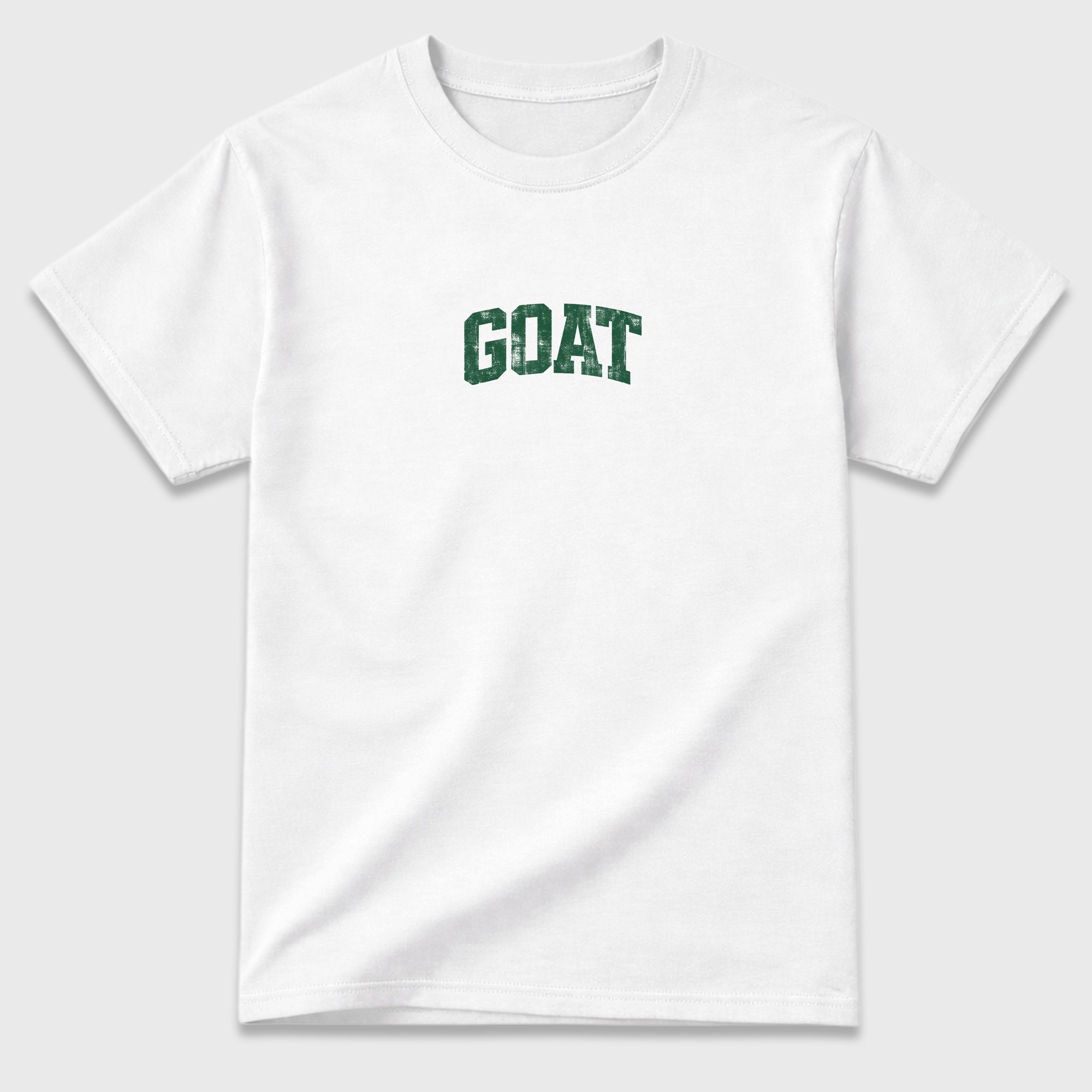 Vintage Goat Graphic T-Shirt featuring original streetwear artwork designed to match the Air Jordan 12 Summit Green. White 2 Graphic T-Shirt.