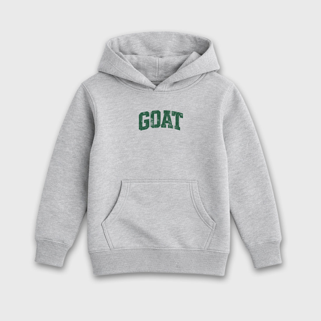 Vintage Goat Baby & Kids Graphic Hoodie featuring original artwork designed to match the Air Jordan 12 Summit Green. Heather Grey 2 Kids Graphic Sweater.
