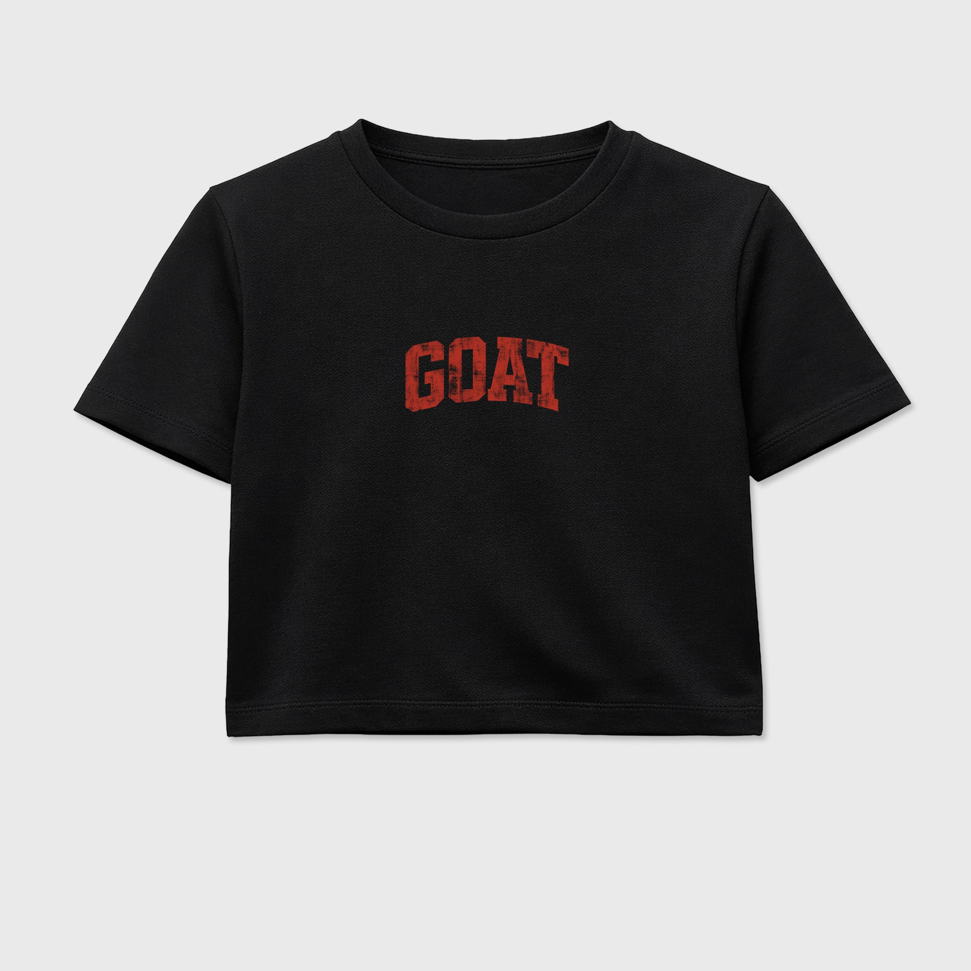 Sneaker match tees – Sneaker Tees To Match Air Jordan 4 Brick After Brick Shoes – Vintage Goat Crop T-Shirt Black 2