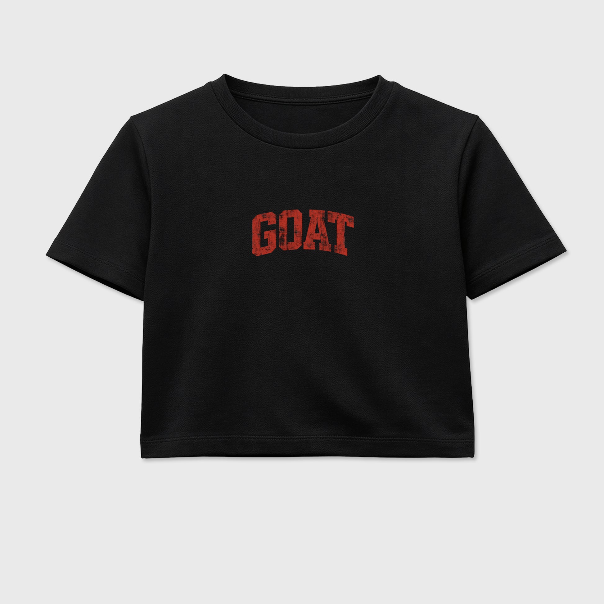Sneaker match tees – Sneaker Tees To Match Air Jordan 4 Brick After Brick Shoes – Vintage Goat Crop T-Shirt Black 2