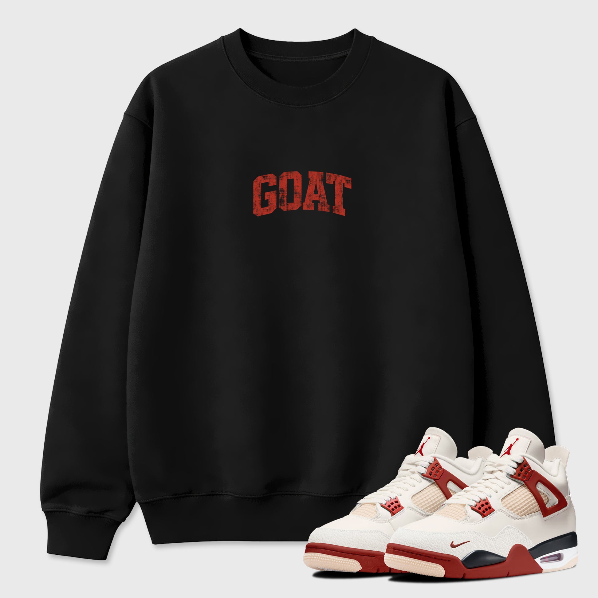 Sneaker match tees – Sneaker Tees To Match Air Jordan 4 Brick After Brick Shoes – Vintage Goat Tee Black 1