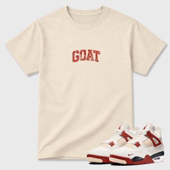 Sneaker match tees – Sneaker Tees To Match Air Jordan 4 Brick After Brick Shoes – Vintage Goat Tee Natural 1