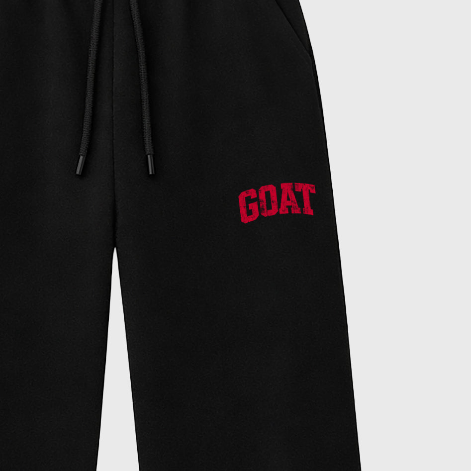 Unisex graphic sweatpants wide – Sneaker Tees To Match Air Jordan 4 Toro Bravo Shoes – Vintage Goat sweatpants Black 2