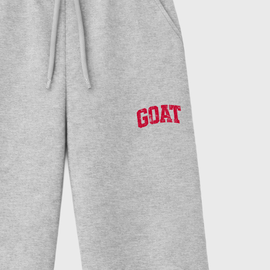 Unisex graphic sweatpants wide – Sneaker Tees To Match Air Jordan 4 Toro Bravo Shoes – Vintage Goat sweatpants Heather Grey 2
