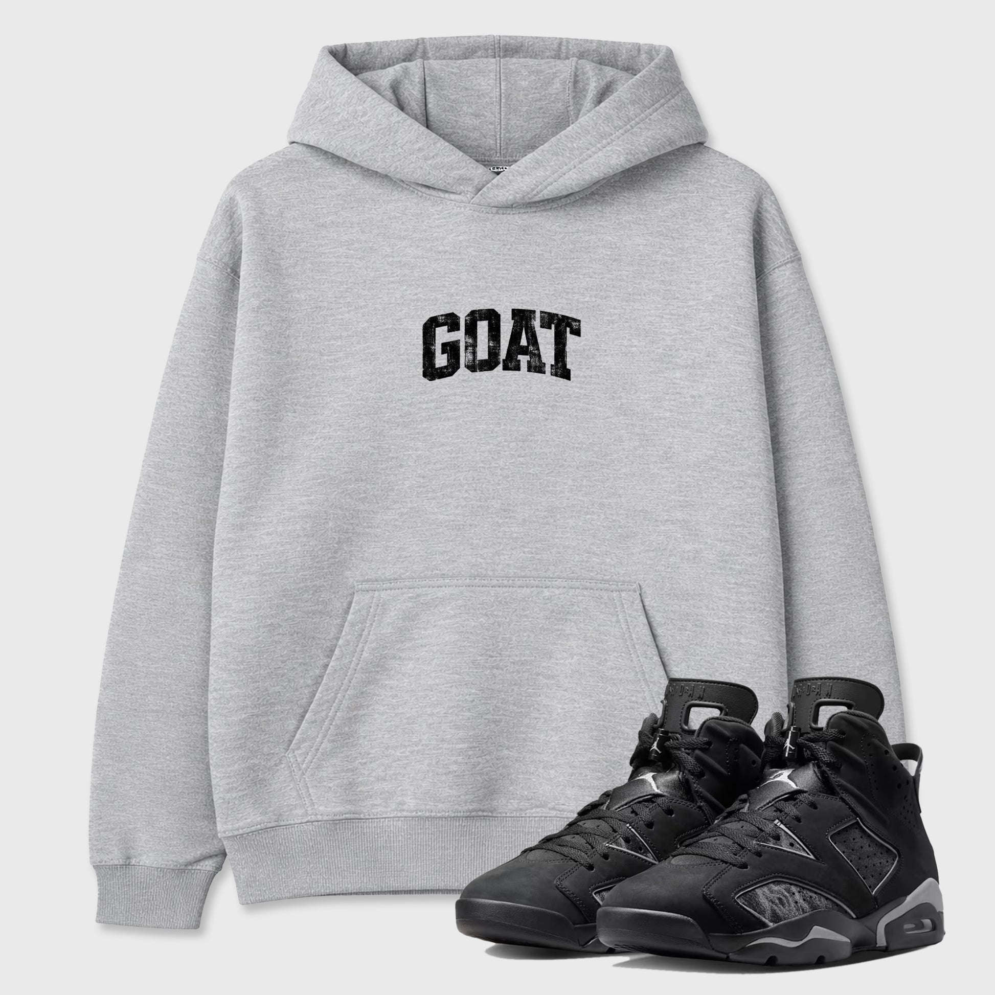 Sneaker match tees – Sneaker Tees To Match Air Jordan 6 Cap and Gown Shoes – Vintage Goat Tee Heather Grey 1