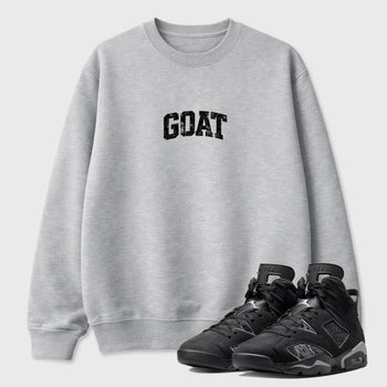 Sneaker match tees – Sneaker Tees To Match Air Jordan 6 Cap and Gown Shoes – Vintage Goat Tee Heather Grey 1