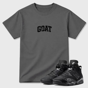 Sneaker match tees – Sneaker Tees To Match Air Jordan 6 Cap and Gown Shoes – Vintage Goat Tee Cool Grey 1
