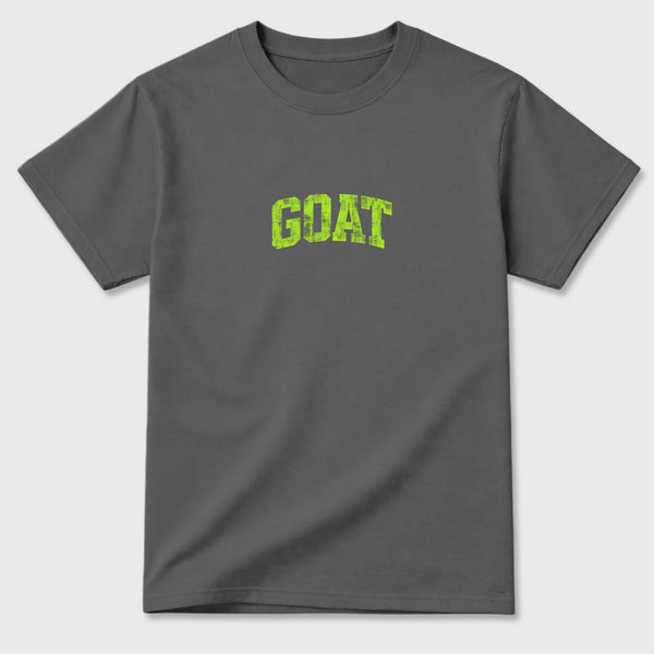 Sneakerfit graphic tee destination – Sneaker Tees To Match Air Max 90 Neon Yellow Sneakers – Vintage Goat Tee Cool Grey 2