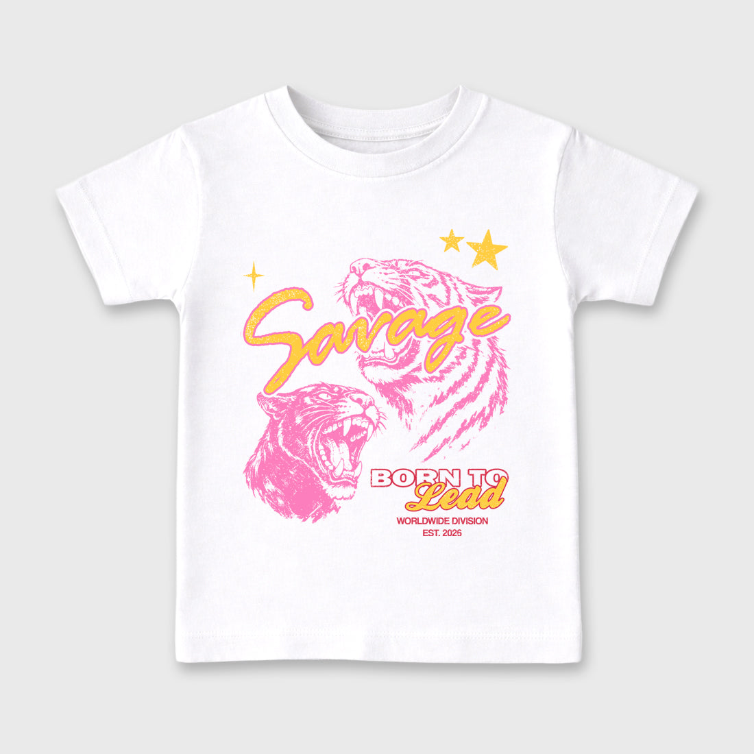 Vintage Savage Baby & Kids Graphic T-Shirt featuring original artwork designed to match the Air Jordan 4 Comic. White 2 Kids Graphic Tee.