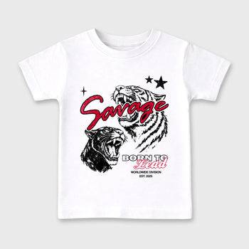 Sneaker match tees – Sneaker Tees To Match Air Jordan 4 Toro Bravo Shoes – Vintage Savage Kids T-Shirt White 2