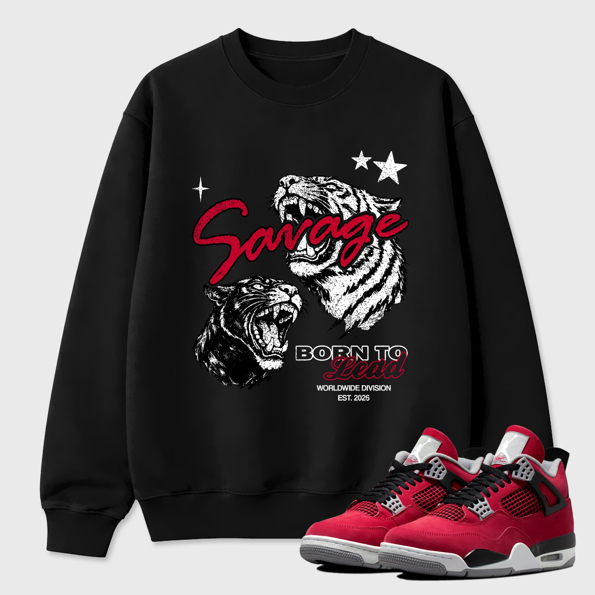 Sneaker match tees – Sneaker Tees To Match Air Jordan 4 Toro Bravo Shoes – Vintage Savage Tee Black 1