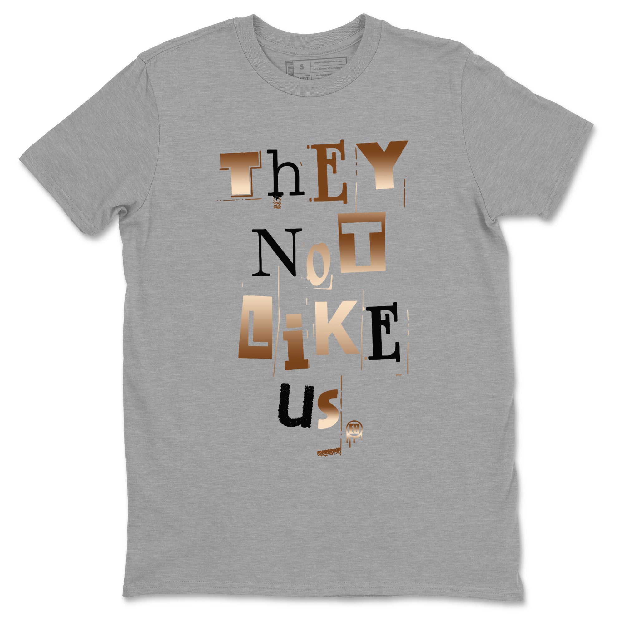 Foams One Metallic Copper shirts to match jordans Vintage They Not Like Us sneaker match tees Air Foamposite One Metallic Copper match shoes to clothes SNRT Sneaker Tees unisex cotton Heather Grey 2 shirts
