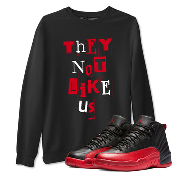 12s Flu Game shirts to match jordans Vintage They Not Like Us best t shirts to wear with jordans AJ12 Retro Flu Game match shoes to clothes SNRT Sneaker Tees unisex cotton Black 1 shirts