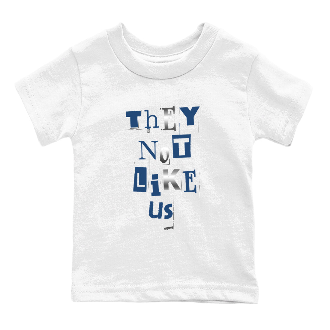 12s French Blue Sneaker match tees – Sneaker Tees To Match Jordan 12 French Blue Shoes – Vintage They Not Like Us Kids T-Shirt White 2