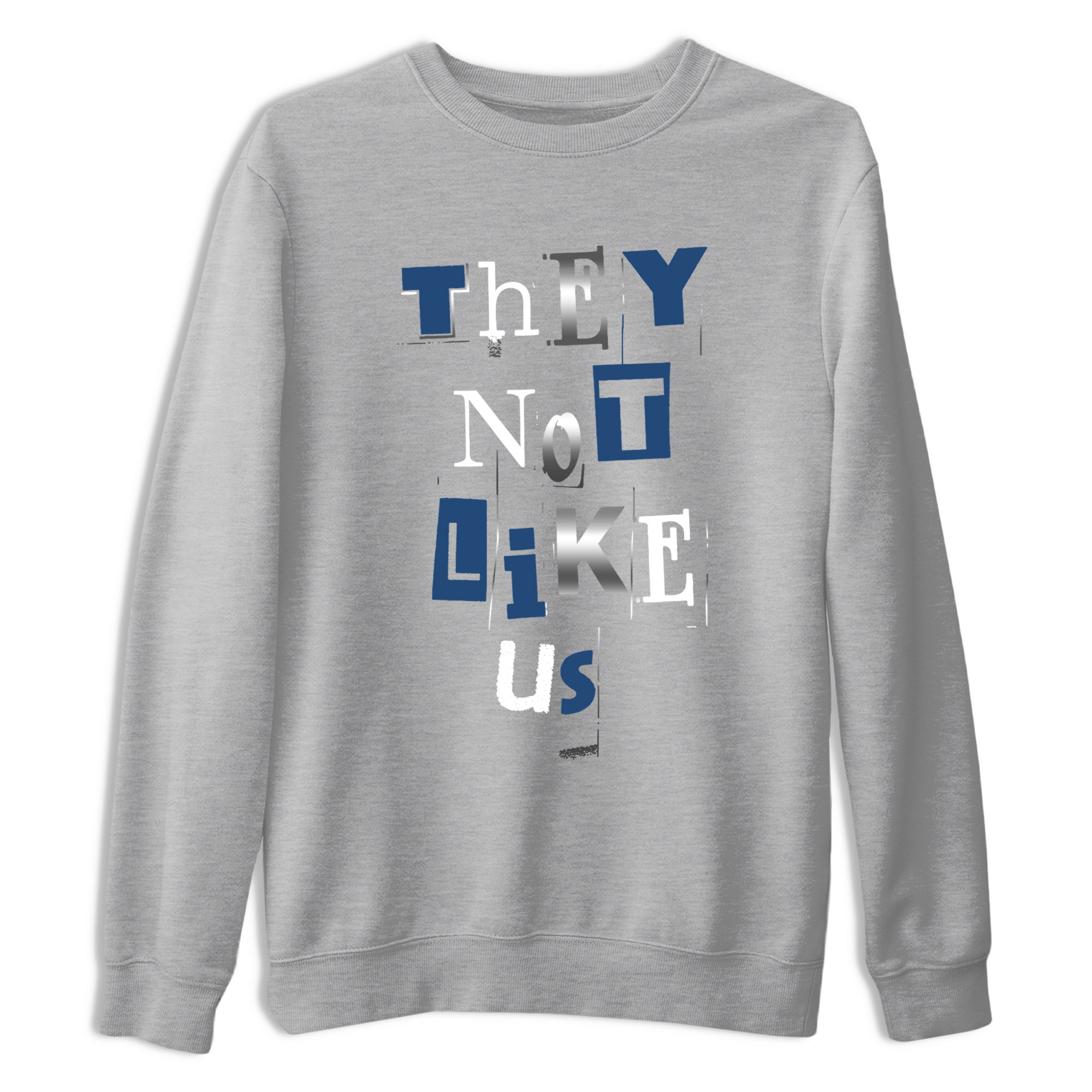 12s French Blue Sneaker match tees – Sneaker Tees To Match Jordan 12 French Blue Shoes – Vintage They Not Like Us Tee Heather Grey 2