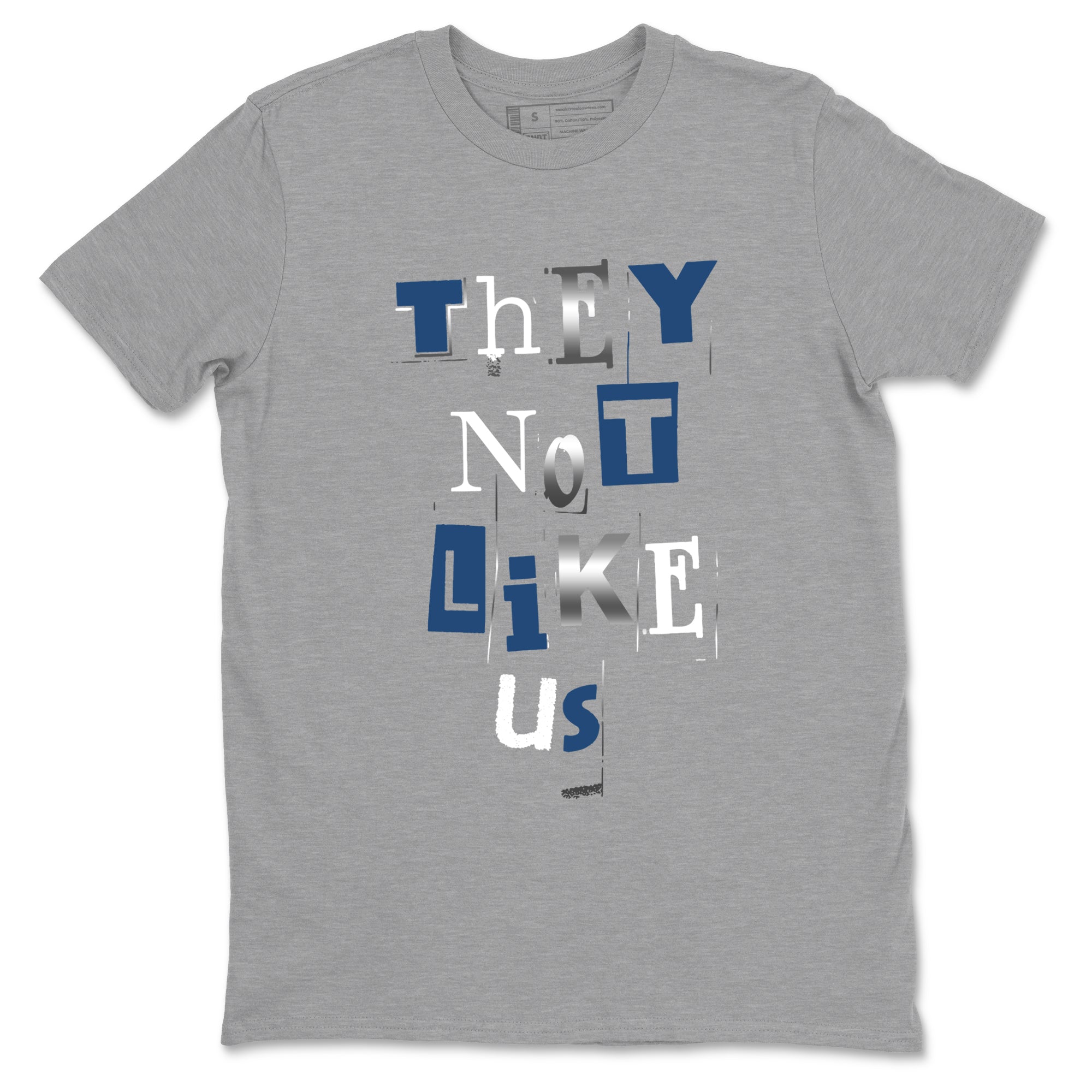 12s French Blue Sneaker match tees – Sneaker Tees To Match Jordan 12 French Blue Shoes – Vintage They Not Like Us Tee Heather Grey 2