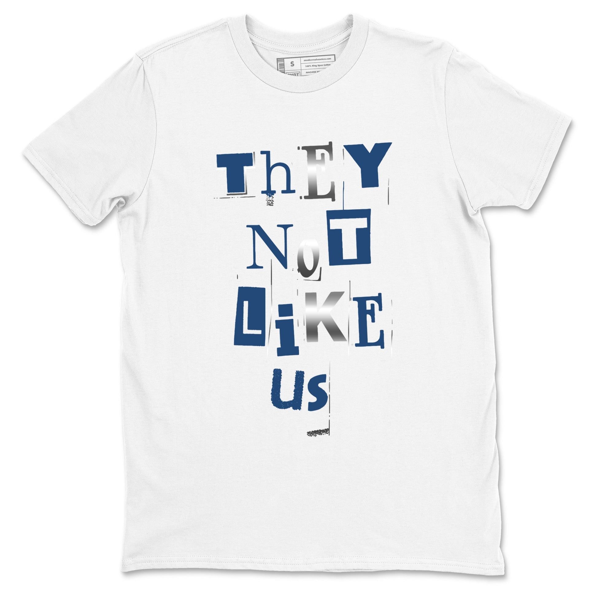 12s French Blue Sneaker match tees – Sneaker Tees To Match Jordan 12 French Blue Shoes – Vintage They Not Like Us Tee White 2
