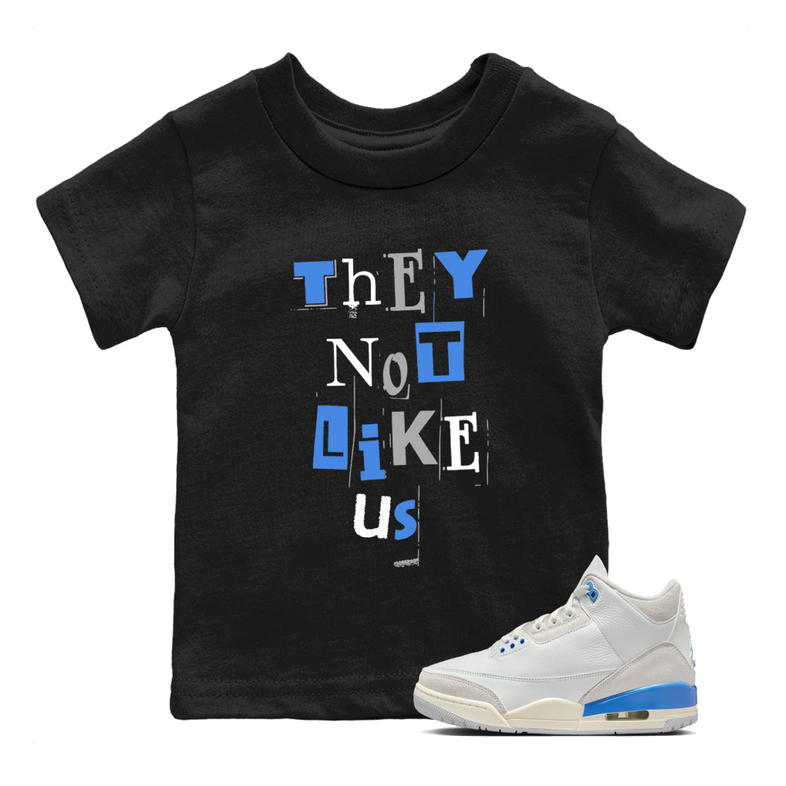 Air Jordan 3 Lucky Shorts shirts to match jordans Vintage They Not Like Us sneaker match tees Air Jordan 3 Retro Lucky Shorts match shoes to clothes SNRT Sneaker Tees Youth Baby Black 1 tee