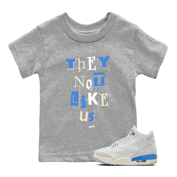 Air Jordan 3 Lucky Shorts shirts to match jordans Vintage They Not Like Us sneaker match tees Air Jordan 3 Retro Lucky Shorts match shoes to clothes SNRT Sneaker Tees Youth Baby Heather Grey 1 tee