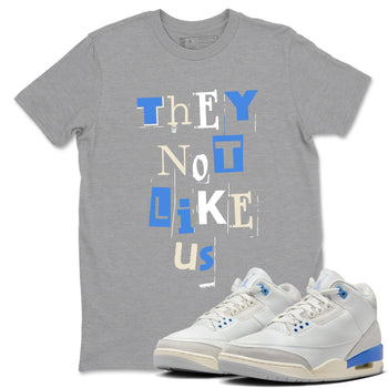 Air Jordan 3 Lucky Shorts shirts to match jordans Vintage They Not Like Us sneaker match tees Air Jordan 3 Retro Lucky Shorts match shoes to clothes SNRT Sneaker Tees unisex cotton Heather Grey 1 shirts