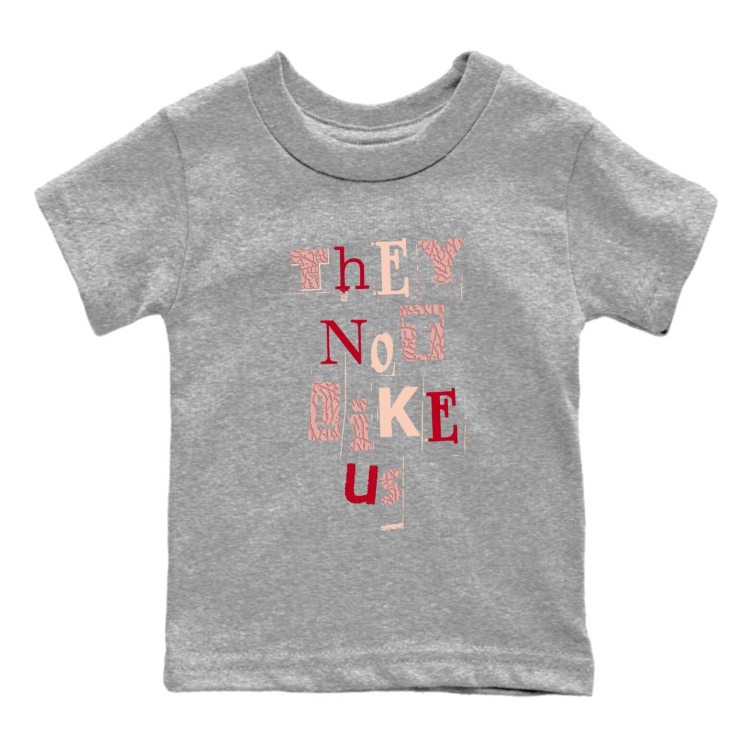 3s Valentines Day shirts to match jordans Vintage They Not Like Us best t shirts to wear with jordans Air Jordan 3 Valentines Day match shoes to clothes SNRT Sneaker Tees Youth Baby Heather Grey 2 tee