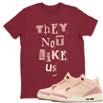 3s Valentines Day shirts to match jordans Vintage They Not Like Us best t shirts to wear with jordans Air Jordan 3 Valentines Day match shoes to clothes SNRT Sneaker Tees unisex cotton Cardinal 1 shirts