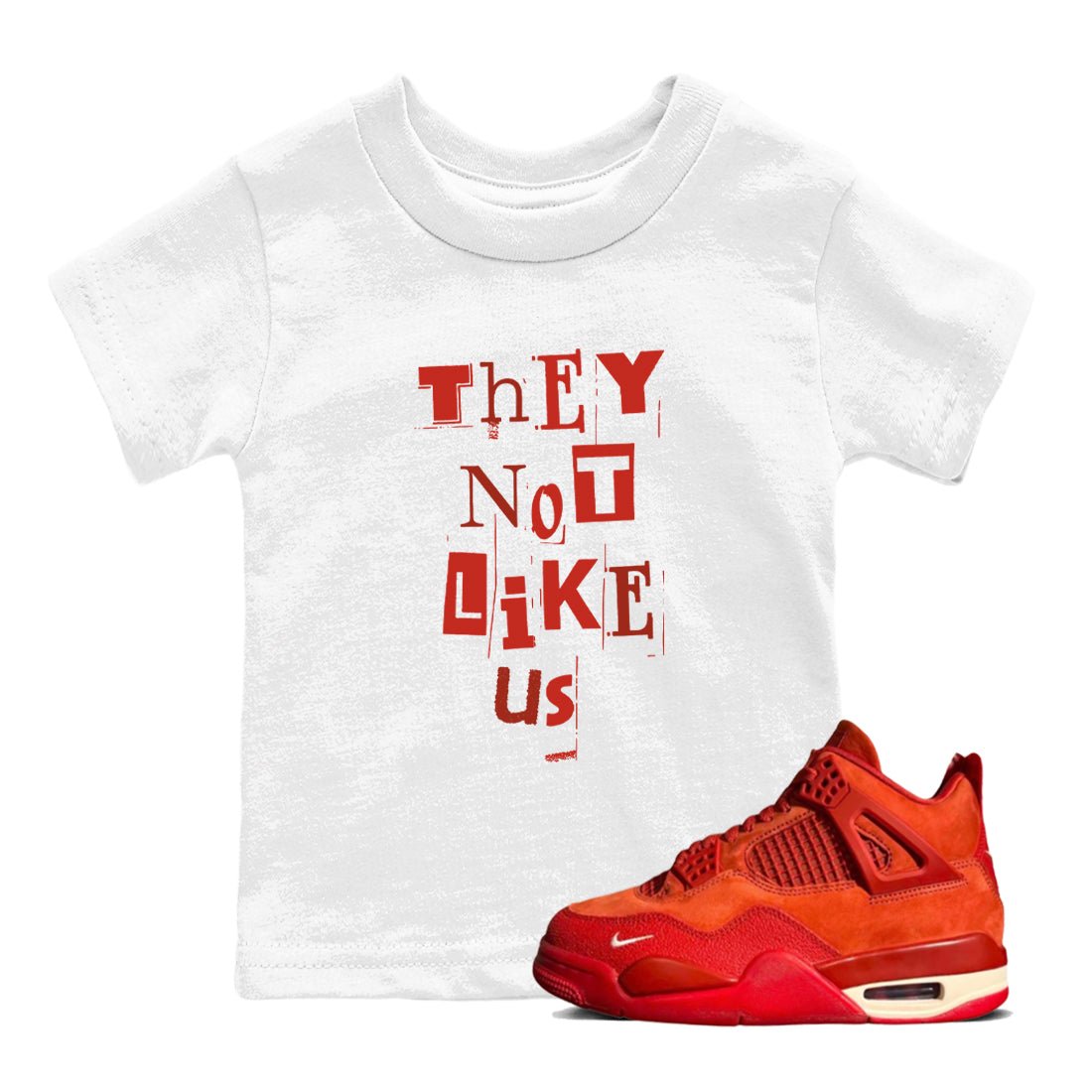 4s Brick By Brick best t shirts to wear with jordans Vintage They Not Like Us sneaker match tees Nigel Sylvester x Air Jordan 4 Brick by Brick match shoes to clothes SNRT Sneaker Tees Youth Baby White 1 tee