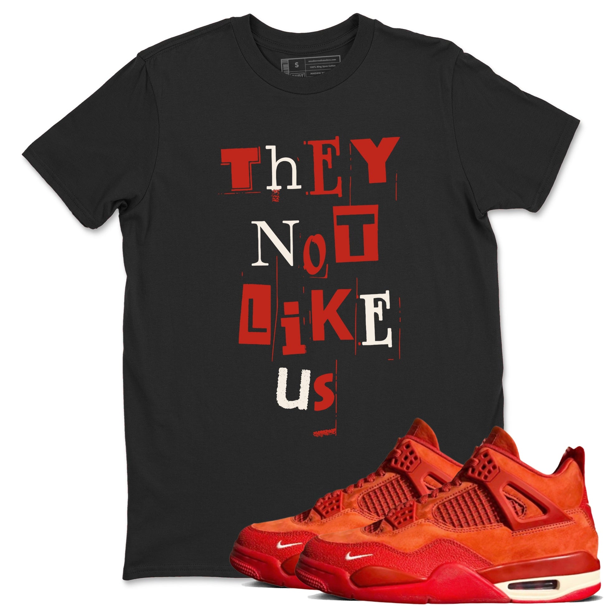 4s Brick By Brick best t shirts to wear with jordans Vintage They Not Like Us sneaker match tees Nigel Sylvester x Air Jordan 4 Brick by Brick match shoes to clothes SNRT Sneaker Tees unisex cotton Black 1 shirts