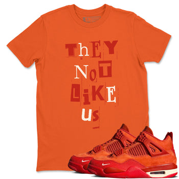 4s Brick By Brick best t shirts to wear with jordans Vintage They Not Like Us sneaker match tees Nigel Sylvester x Air Jordan 4 Brick by Brick match shoes to clothes SNRT Sneaker Tees unisex cotton Orange 1 shirts