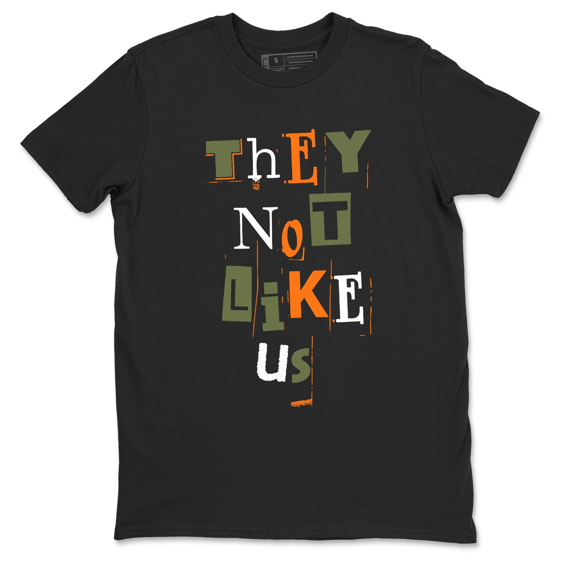 Sneaker match tees – Sneaker Tees To Match Undefeated inspired colorways Air Jordan 4 OG Olive Shoes  – Vintage They Not Like Us Tee Black 2