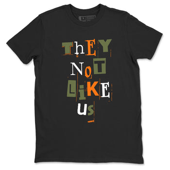 Sneaker match tees – Sneaker Tees To Match Undefeated inspired colorways Air Jordan 4 OG Olive Shoes  – Vintage They Not Like Us Tee Black 2