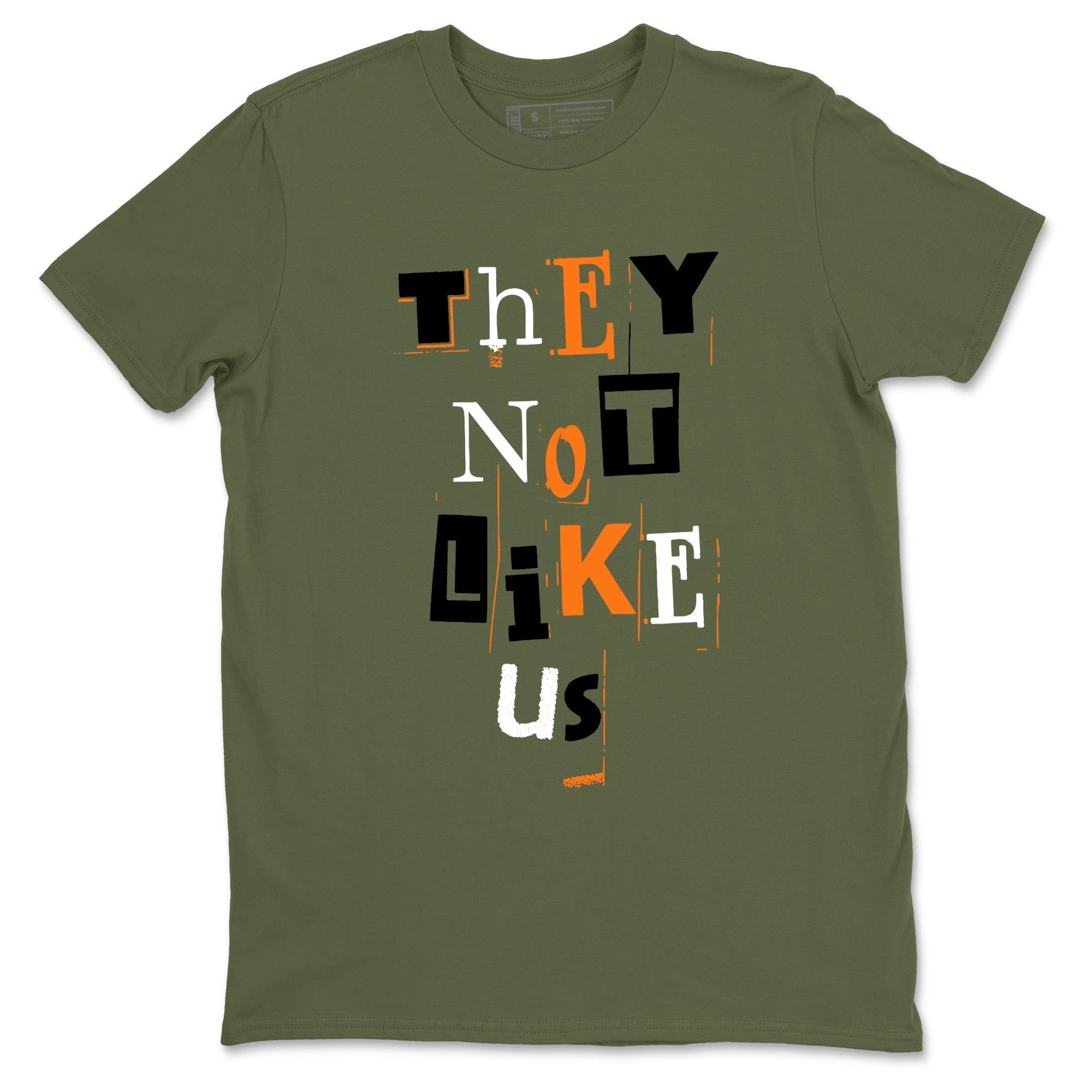Sneaker match tees – Sneaker Tees To Match Undefeated inspired colorways Air Jordan 4 OG Olive Shoes  – Vintage They Not Like Us Tee Military Green 2
