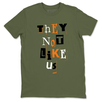 Sneaker match tees – Sneaker Tees To Match Undefeated inspired colorways Air Jordan 4 OG Olive Shoes  – Vintage They Not Like Us Tee Military Green 2
