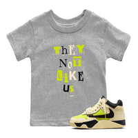 Vintage They Not Like Us SNRT Sneaker Tees Kids - Jordan Jumpman Jack Travis Scott Bright Cactus