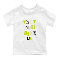 Vintage They Not Like Us SNRT Sneaker Tees Kids - Jordan Jumpman Jack Travis Scott Bright Cactus