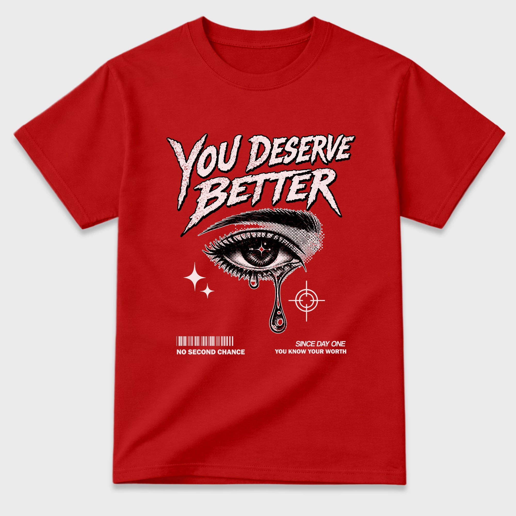 Vintage You Deserve Better Graphic T-Shirt featuring original streetwear artwork designed to match the Air Jordan 1 Nails and Grails. Red 2 Graphic T-Shirt.