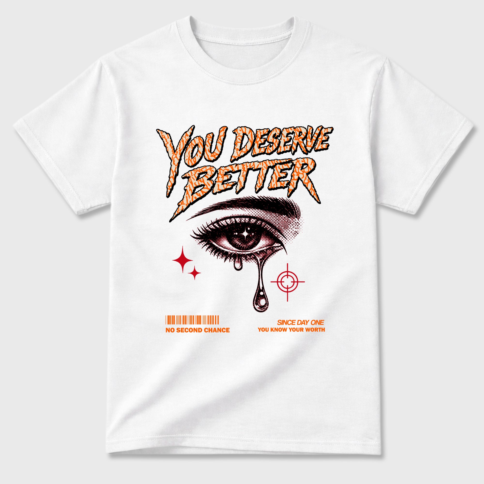Sneaker match tees – Sneaker Tees To Match Air Jordan 3 Orange Citrus Shoes – Vintage You Deserve Better Tee White 2