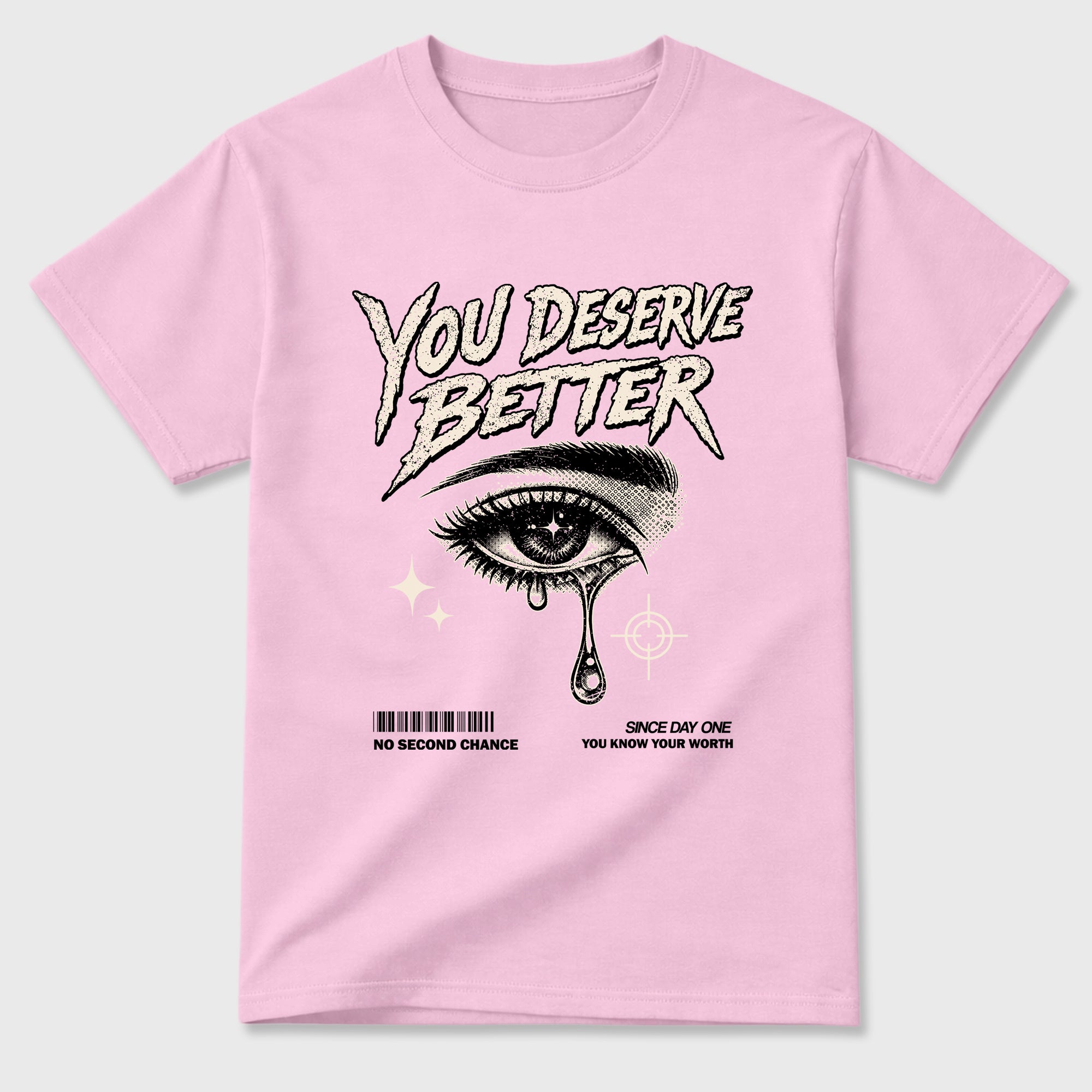 Sneaker match tees – Sneaker Tees To Match Air Jordan 4 Iced Carmine Shoes – Vintage You Deserve Better Tee Pink 2